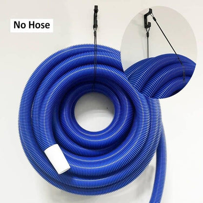 Heavy Duty Wall-Mounted Metal Hose Bracket, Pool & Garden Hose Organizer - Holds Up to 60 Feet (50 lbs)