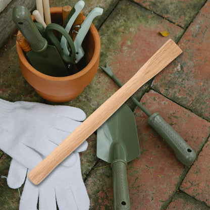 Wooden Hoe Handle Replacement - Durable Oak Wood Grip for Gardening, Fits Small Hoe, 14.56-Inch Lightweight Design