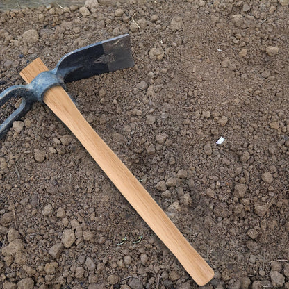 Wooden Hoe Handle Replacement - Durable Oak Wood Grip for Gardening, Fits Small Hoe, 14.56-Inch Lightweight Design