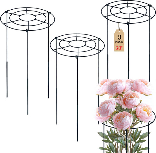 Peony Cages and Supports, 30"H x 13.8"D Plant Supports for Outdoor Plants
