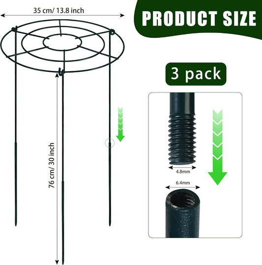 Peony Cages and Supports, 30"H x 13.8"D Plant Supports for Outdoor Plants