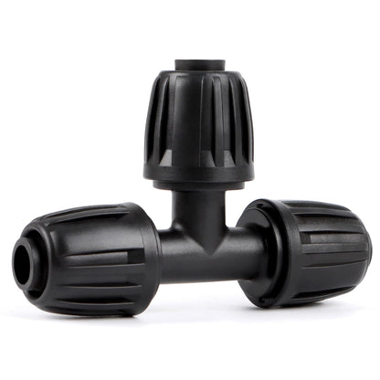 27 Pcs 1/2 Inch Irrigation Tubing Fittings Kit, 16mm 1/2" Drip Tubing Barbed Locked Nuts Connectors with 4 Couplings 4 Tee 4 Ends 4 Elbows 3 Switch Valves 6 Reducers 2 Hose Adapters