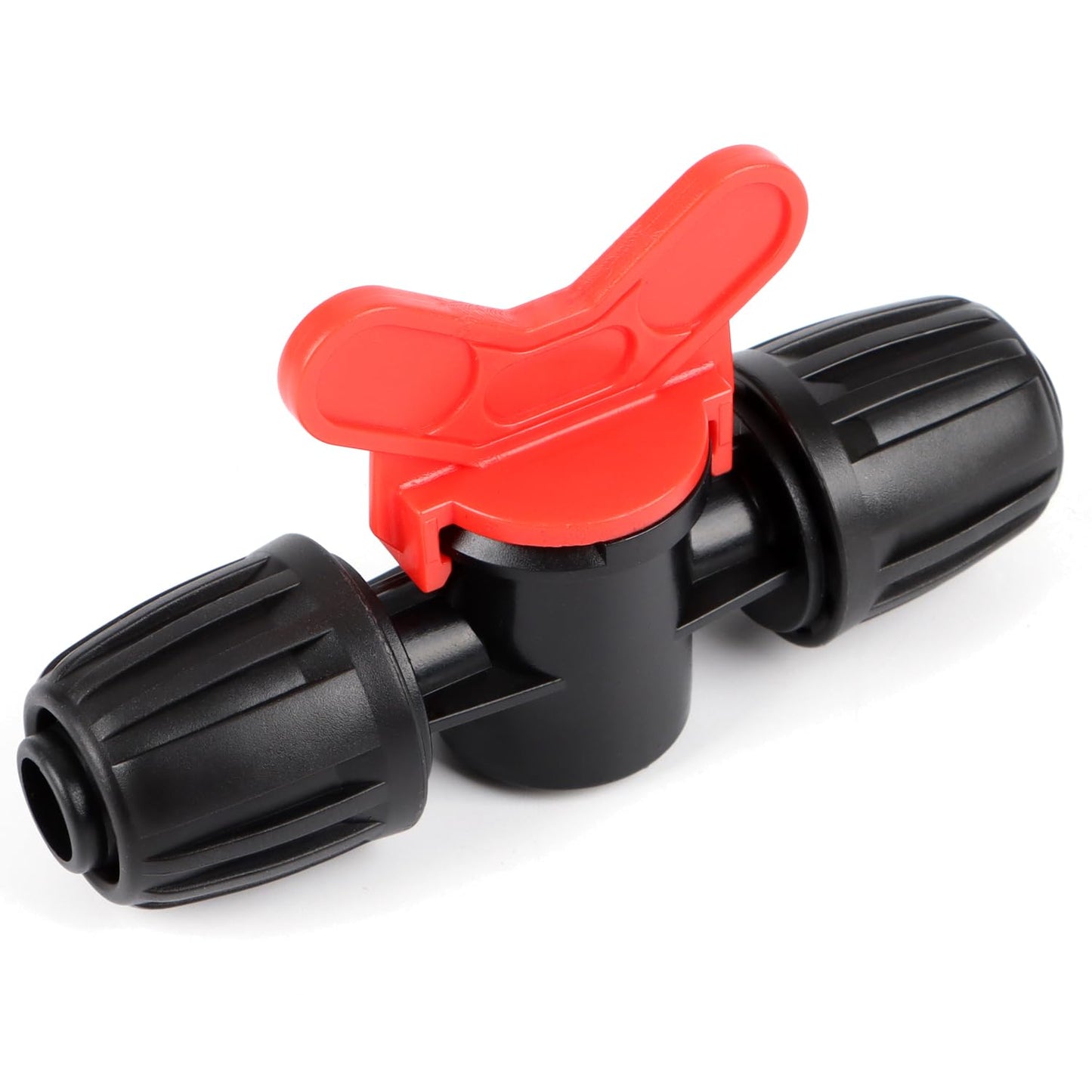 27 Pcs 1/2 Inch Irrigation Tubing Fittings Kit, 16mm 1/2" Drip Tubing Barbed Locked Nuts Connectors with 4 Couplings 4 Tee 4 Ends 4 Elbows 3 Switch Valves 6 Reducers 2 Hose Adapters