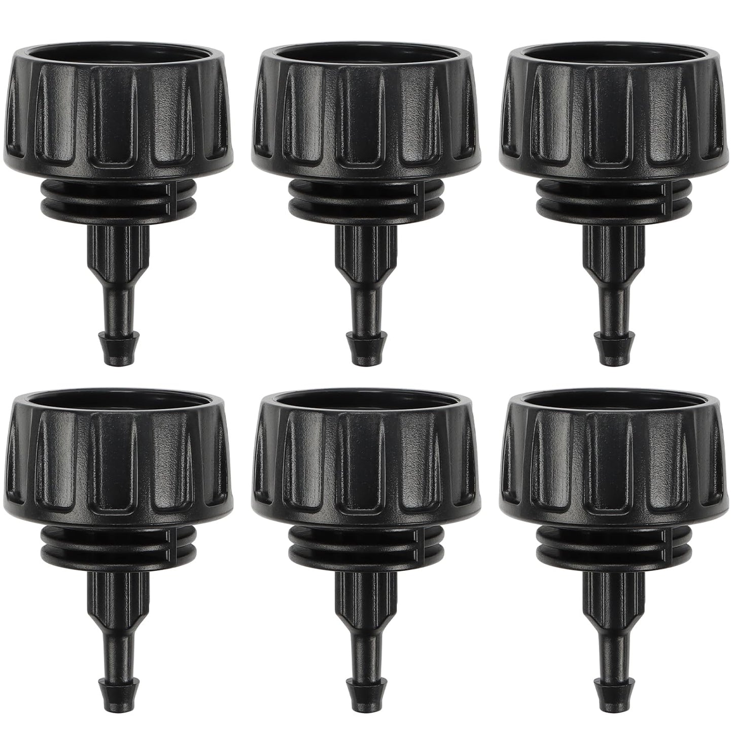 27 Pcs 1/2 Inch Irrigation Tubing Fittings Kit, 16mm 1/2" Drip Tubing Barbed Locked Nuts Connectors with 4 Couplings 4 Tee 4 Ends 4 Elbows 3 Switch Valves 6 Reducers 2 Hose Adapters