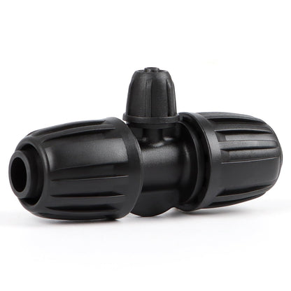27 Pcs 1/2 Inch Irrigation Tubing Fittings Kit, 16mm 1/2" Drip Tubing Barbed Locked Nuts Connectors with 4 Couplings 4 Tee 4 Ends 4 Elbows 3 Switch Valves 6 Reducers 2 Hose Adapters