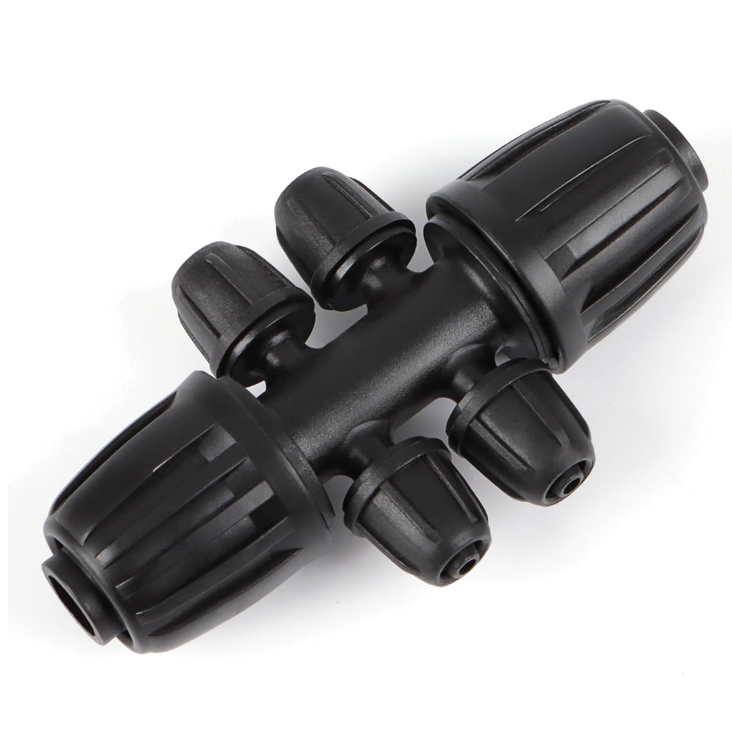 27 Pcs 1/2 Inch Irrigation Tubing Fittings Kit, 16mm 1/2" Drip Tubing Barbed Locked Nuts Connectors with 4 Couplings 4 Tee 4 Ends 4 Elbows 3 Switch Valves 6 Reducers 2 Hose Adapters