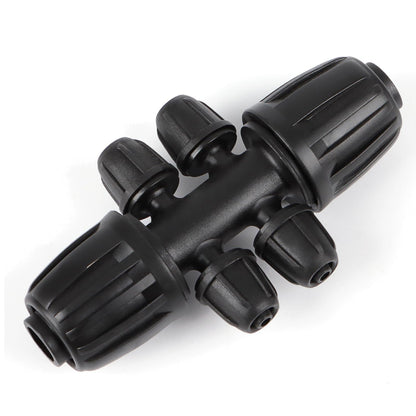 27 Pcs 1/2 Inch Irrigation Tubing Fittings Kit, 16mm 1/2" Drip Tubing Barbed Locked Nuts Connectors with 4 Couplings 4 Tee 4 Ends 4 Elbows 3 Switch Valves 6 Reducers 2 Hose Adapters