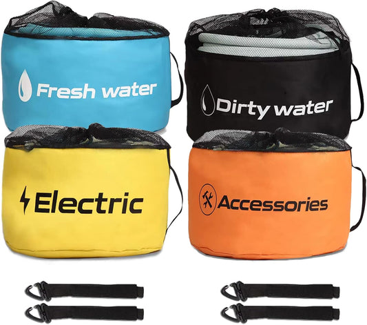 RV Hose Storage 4 Pack, RV Sewer Hose Storage Bags for Camper Organization