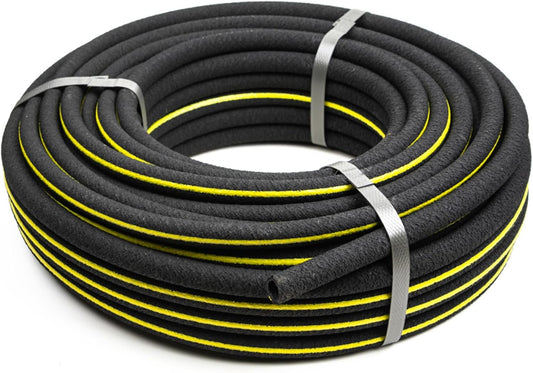 Garden Bulk Soaker Hose – 50 ft x 3/8 inch Recycled Rubber Soaker Hose with No Ends – Flexible Watering Line for Garden Beds & Plants