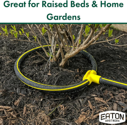Garden Bulk Soaker Hose – 50 ft x 3/8 inch Recycled Rubber Soaker Hose with No Ends – Flexible Watering Line for Garden Beds & Plants