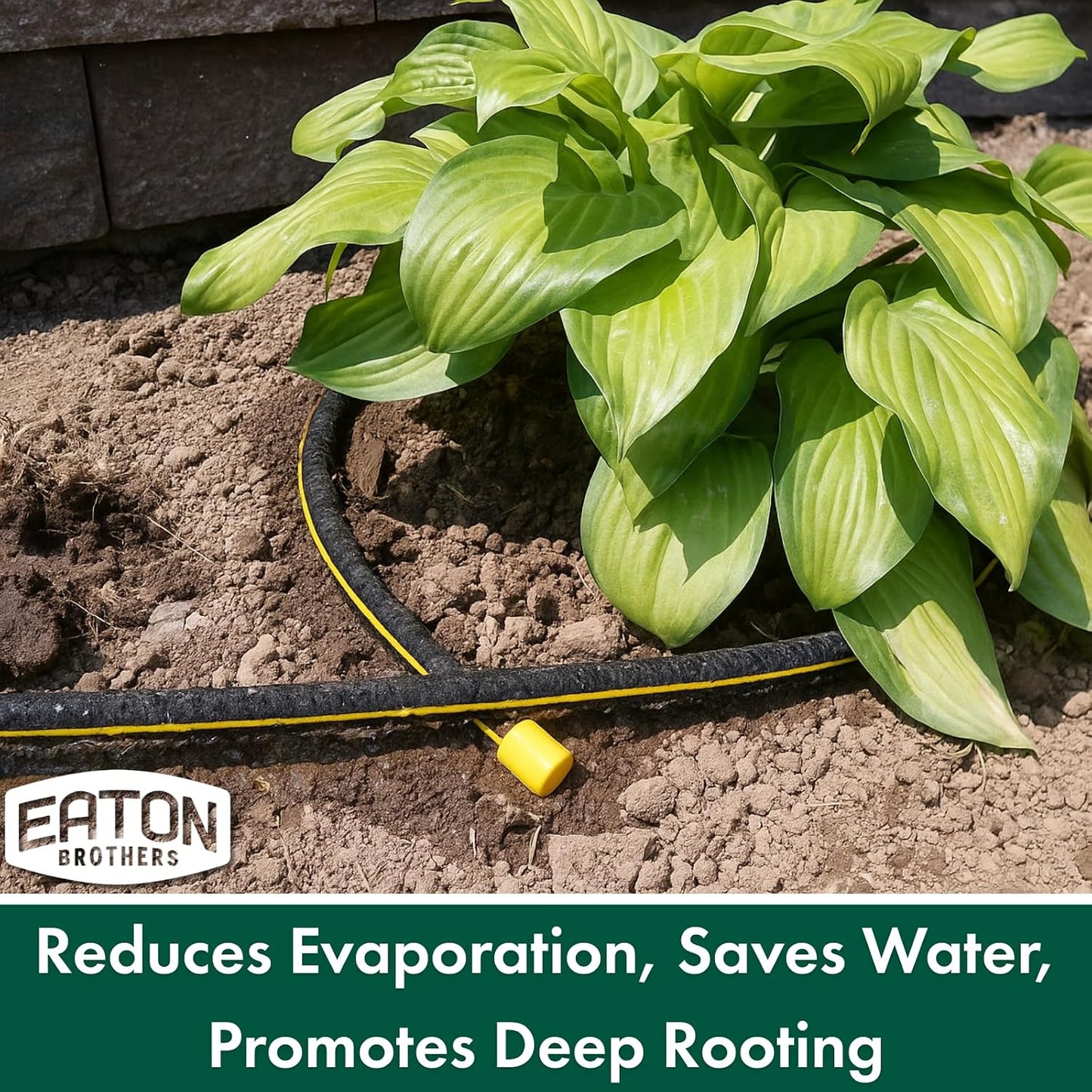 Garden Bulk Soaker Hose – 50 ft x 3/8 inch Recycled Rubber Soaker Hose with No Ends – Flexible Watering Line for Garden Beds & Plants