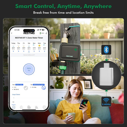 WiFi Smart Sprinkler Timer with APP Remote Control for Garden Hose