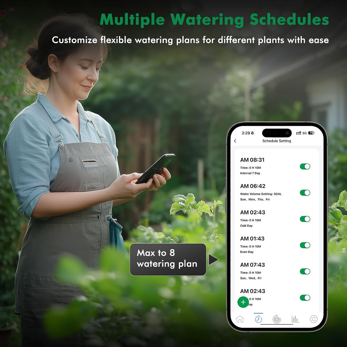 WiFi Smart Sprinkler Timer with APP Remote Control for Garden Hose