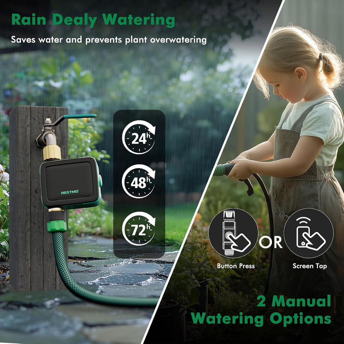 WiFi Smart Sprinkler Timer with APP Remote Control for Garden Hose