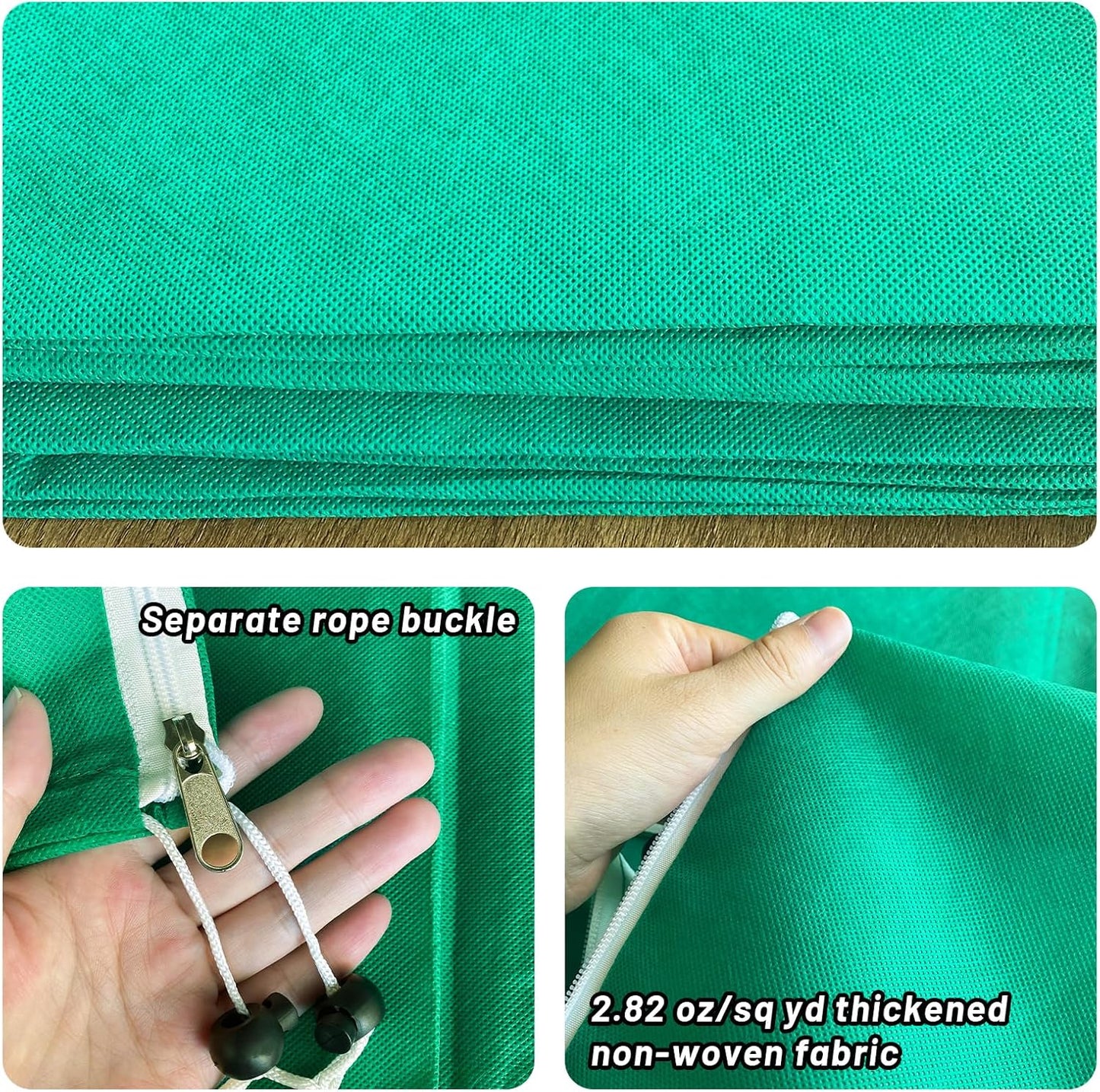 4 Pack Plant Covers Freeze Protection(71" x 47.3"),2.82 oz/sq yd Non-Woven Fabric,Frost Covers with Zipper Drawstring Plant Protection Cover Bags for Outdoor Winter Frost Cold Weather