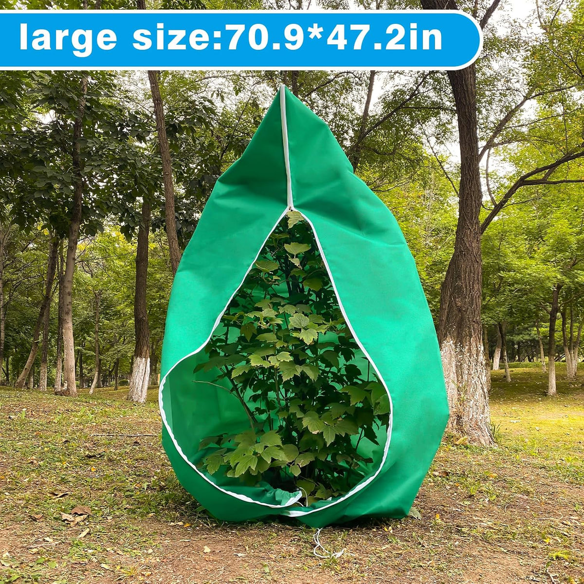 4 Pack Plant Covers Freeze Protection(71" x 47.3"),2.82 oz/sq yd Non-Woven Fabric,Frost Covers with Zipper Drawstring Plant Protection Cover Bags for Outdoor Winter Frost Cold Weather