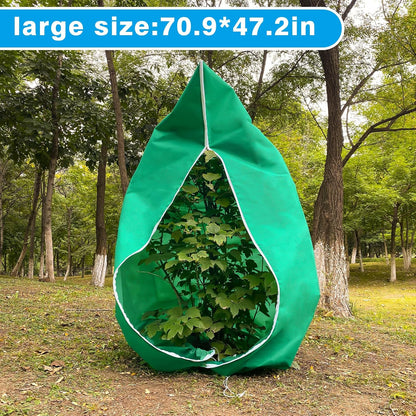 4 Pack Plant Covers Freeze Protection(71" x 47.3"),2.82 oz/sq yd Non-Woven Fabric,Frost Covers with Zipper Drawstring Plant Protection Cover Bags for Outdoor Winter Frost Cold Weather