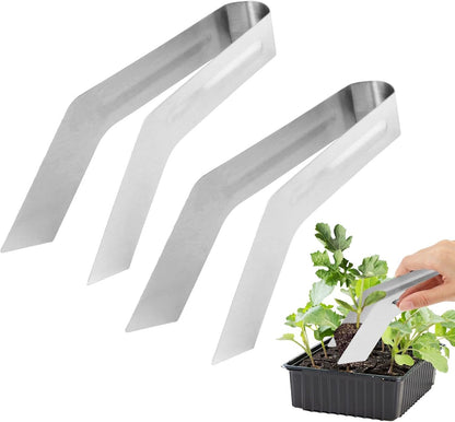 2Pcs Seedling Transplant Tongs,6.7 Inch Stainless Steel Gardening Plants Transplant Tongs,Gardening Planting Tool for Seedling Transplantation,Seedling Remove Transplant Pliers