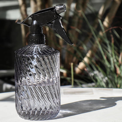 Fine Mist Plant Mister,Handheld Pressure Glass Spray Bottles,0.45L/15.22oz Watering Can with Adjustable Nozzle for Outdoor Indoor Gardening and Cleaning Work(Diagonal Gray)