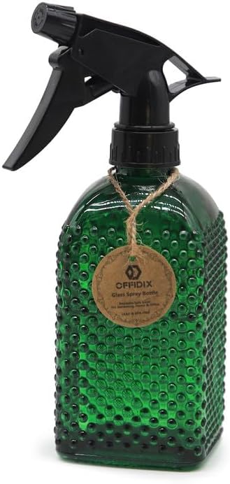 Fine Mist Plant Mister,Handheld Pressure Glass Spray Bottles,0.45L/15.22oz Watering Can with Adjustable Nozzle for Outdoor Indoor Gardening and Cleaning Work(Diagonal Gray)