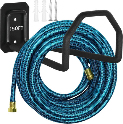 Heavy Duty Garden Hose Holder, Wall Mount Hose Hanger Holds 150FT