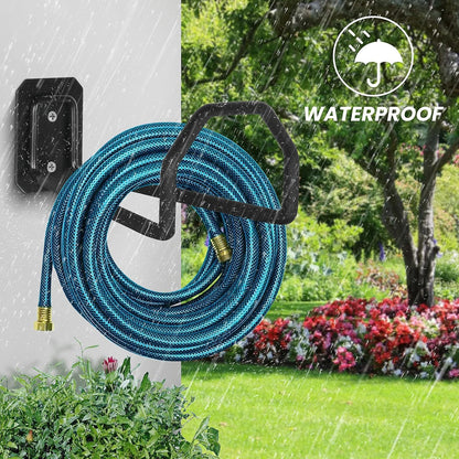Heavy Duty Garden Hose Holder, Wall Mount Hose Hanger Holds 150FT