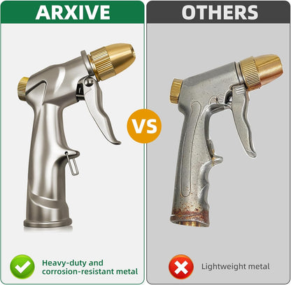 Heavy Duty Garden Hose Nozzle, High Pressure Handheld Sprayer