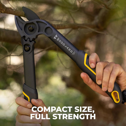 Woodland Tools Duralight Compact Lopper, 16 Inch Anvil Branch Cutter with Gear Assist and Glass-Filled Nylon Handles, Lightweight Tree Pruner for Dry Branches, Tight Spaces, and Everyday Yard Work
