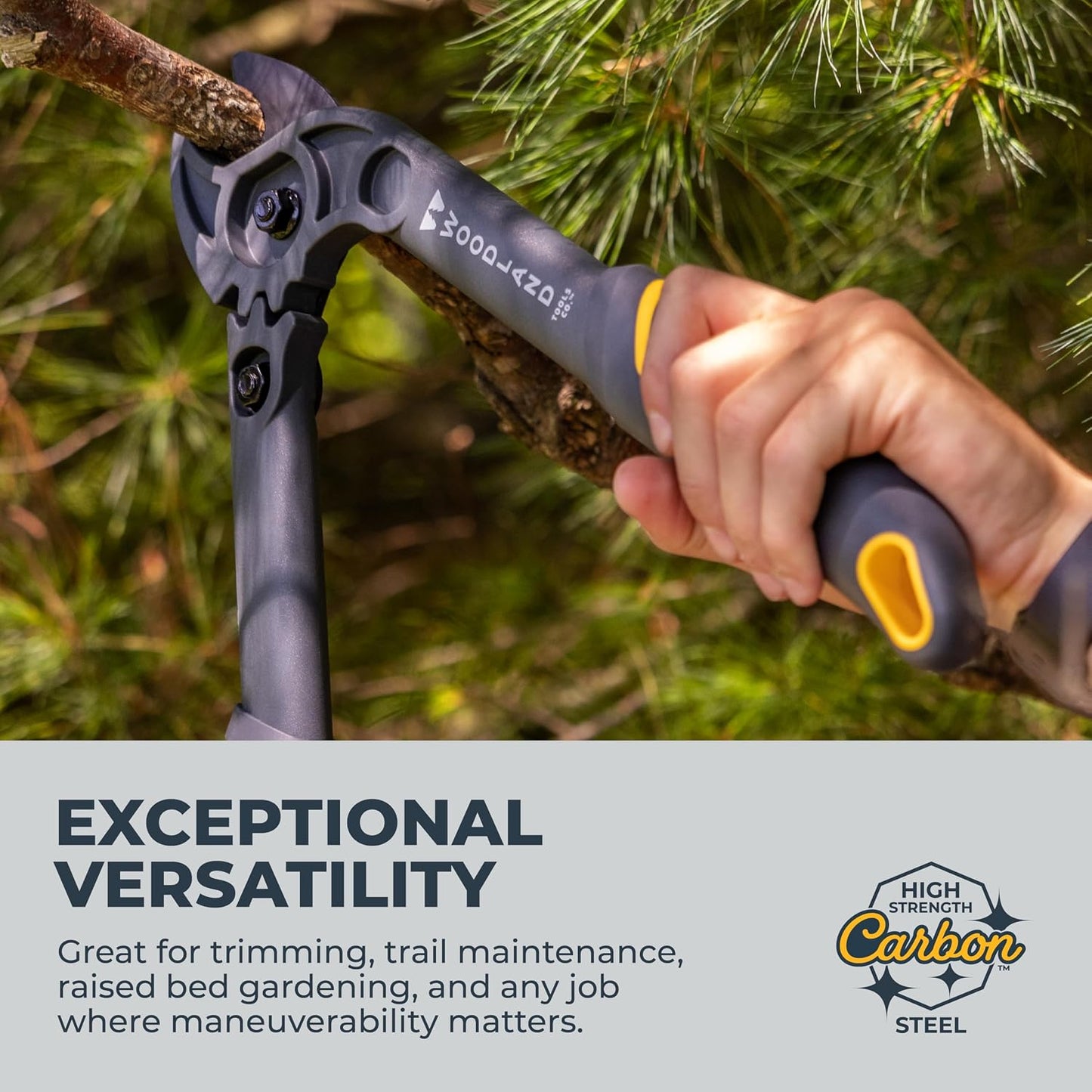 Woodland Tools Duralight Compact Lopper, 16 Inch Anvil Branch Cutter with Gear Assist and Glass-Filled Nylon Handles, Lightweight Tree Pruner for Dry Branches, Tight Spaces, and Everyday Yard Work