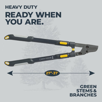 Woodland Tools Duralight Compact Lopper, 16 Inch Anvil Branch Cutter with Gear Assist and Glass-Filled Nylon Handles, Lightweight Tree Pruner for Dry Branches, Tight Spaces, and Everyday Yard Work
