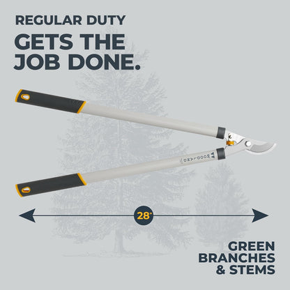 Woodland Tools Duralight Compact Lopper, 16 Inch Anvil Branch Cutter with Gear Assist and Glass-Filled Nylon Handles, Lightweight Tree Pruner for Dry Branches, Tight Spaces, and Everyday Yard Work