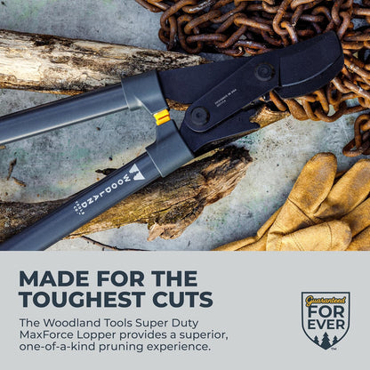Woodland Tools Duralight Compact Lopper, 16 Inch Anvil Branch Cutter with Gear Assist and Glass-Filled Nylon Handles, Lightweight Tree Pruner for Dry Branches, Tight Spaces, and Everyday Yard Work