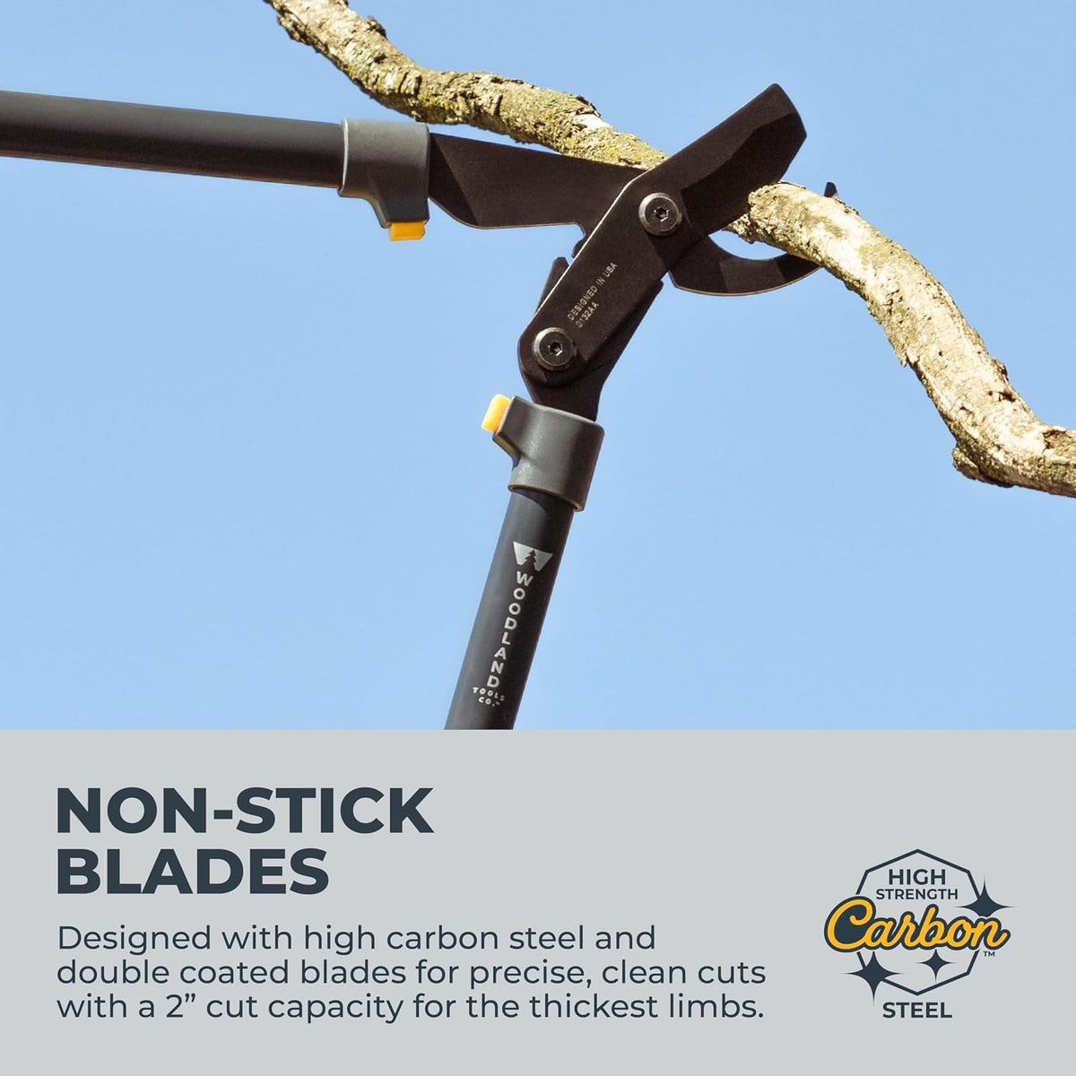 Woodland Tools Duralight Compact Lopper, 16 Inch Anvil Branch Cutter with Gear Assist and Glass-Filled Nylon Handles, Lightweight Tree Pruner for Dry Branches, Tight Spaces, and Everyday Yard Work