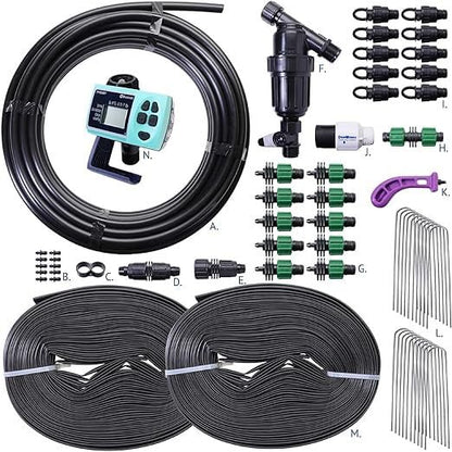 Drip Tape Irrigation Kit for Watering Row Crops in Farms - Waters Upto 10 20' Rows | Agricultural Grade Components | Trusted Brand Since 1991