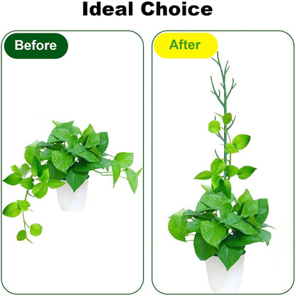 Stackable Monstera Plant Support Stakes,Plant Trellis for Indoor Climbing Plants, Tree Branch Shape Modular Plant Support Pole for Monstera, Pothos, Ivy - Green (52inch)