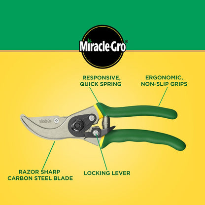 Straight Tip Floral Shears - Lightweight Gardening Scissors - Hand Pruner Pruning Shear for Flowers, Herbs, Roses and Indoor Plants
