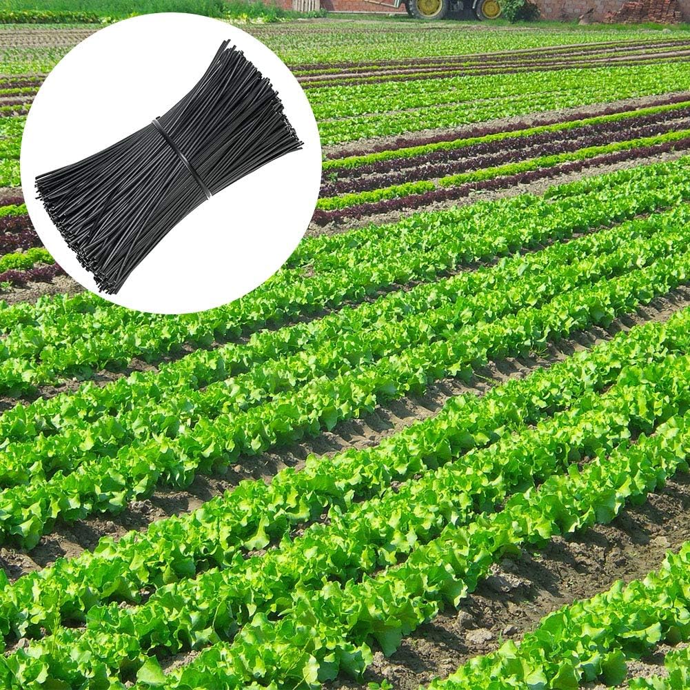 1000Pcs 8 Inch Plastic Twist Ties,Cable Ties for Making Facial Face Mask Plants Party Cello Candy Gift Bags Cake Pops-Black