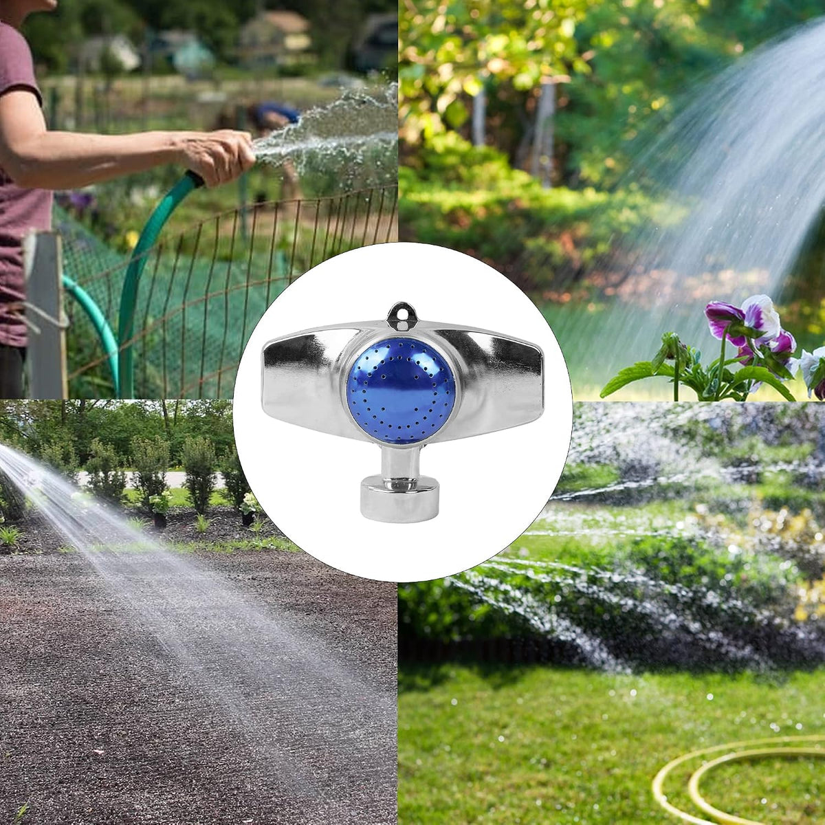 360 Degree Metal Spot Sprinkler, Lawn Sprinklers for Yard, Circle Pattern Sprinkler with Gentle Water Flow for Small Area Yard Lawn Garden Watering, Coverage Up to 30FT