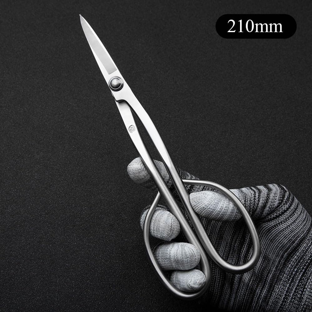 Bonsai Tools 5-Piece Alloy Steel Bonsai tool Kit In Cluding 210mm Long Handle Scissors / 205mm Branch Cutter / 205mm Knob Cutter / 200mm Straight Root Hook/Tweezers (NBK5-01)