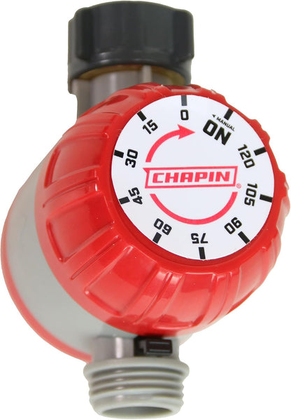 International 41002: Single Zone Water Timer with Digital Display, Water-Resistant Construction, Set Frequency, Duration and Time Delay, 1-Pack, Red/Black
