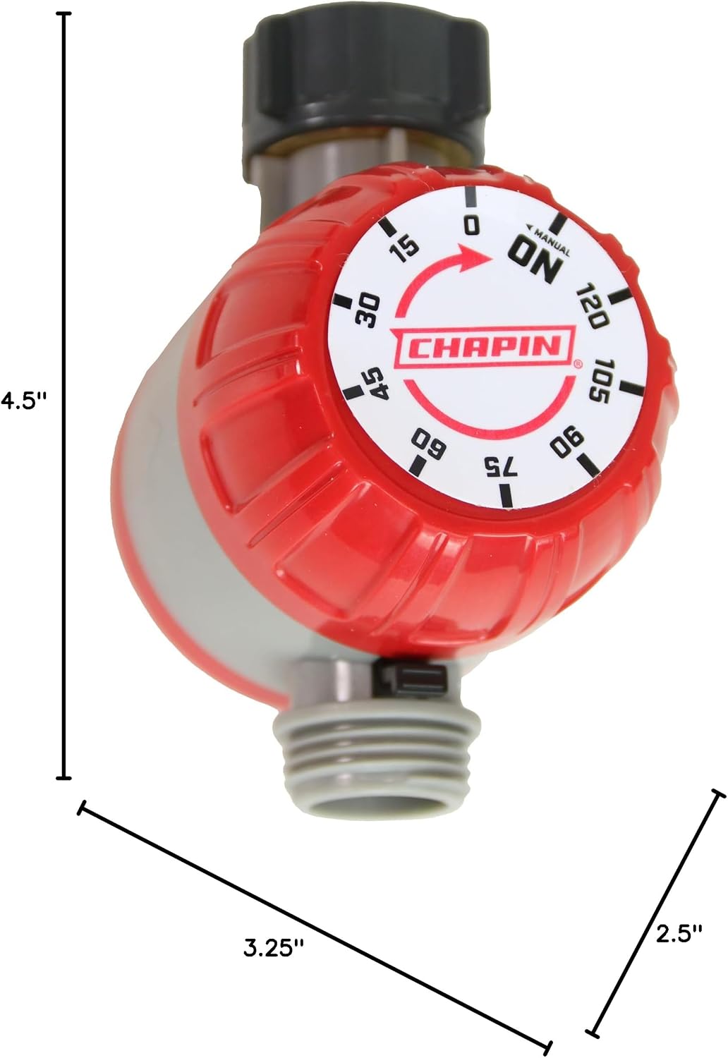 International 41002: Single Zone Water Timer with Digital Display, Water-Resistant Construction, Set Frequency, Duration and Time Delay, 1-Pack, Red/Black