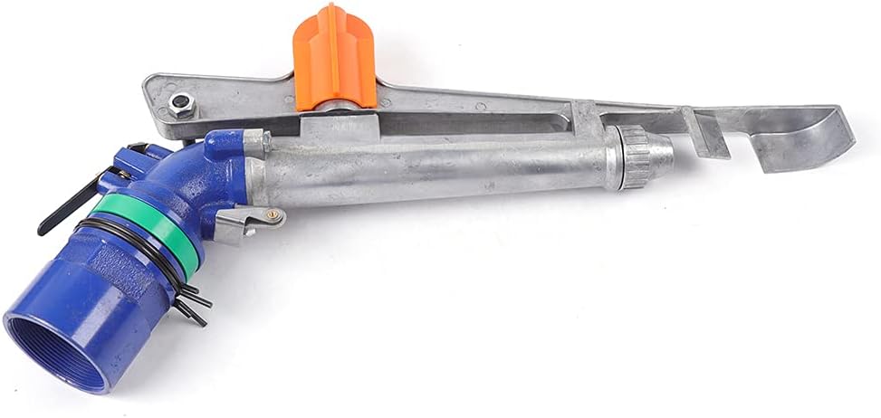 1 inch Irrigation Sprinklers Lawn Sprinkler, Agriculture Irrigation Spray Gun Sprinkler Large Area Sprinkler 360° Adjustable Watering, Impact Spray for Farms Orchards Tea Gardens Forestry