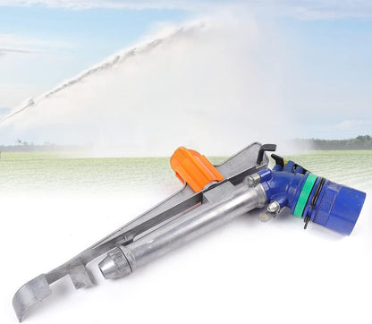 1 inch Irrigation Sprinklers Lawn Sprinkler, Agriculture Irrigation Spray Gun Sprinkler Large Area Sprinkler 360° Adjustable Watering, Impact Spray for Farms Orchards Tea Gardens Forestry