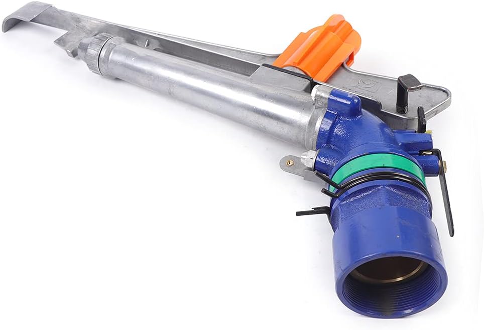 1 inch Irrigation Sprinklers Lawn Sprinkler, Agriculture Irrigation Spray Gun Sprinkler Large Area Sprinkler 360° Adjustable Watering, Impact Spray for Farms Orchards Tea Gardens Forestry