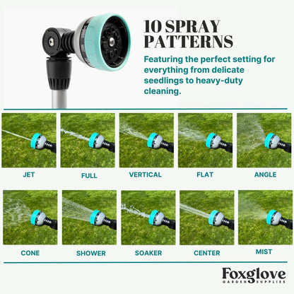 Foxglove 18” Watering Wand with Swivel Head & Adjustable Spray Patterns