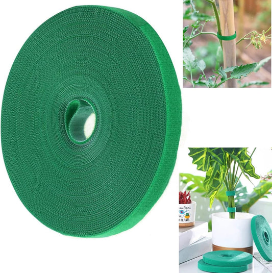 98.4 Feet Garden Tape Plant Ties Green Gardening Plant Tape Strap for Climbing Plants 1/2'' Gardening Tape to Support Plants, Vines, Tomatoes Reusable Gardening Ties Plant Tape (98.4feet)
