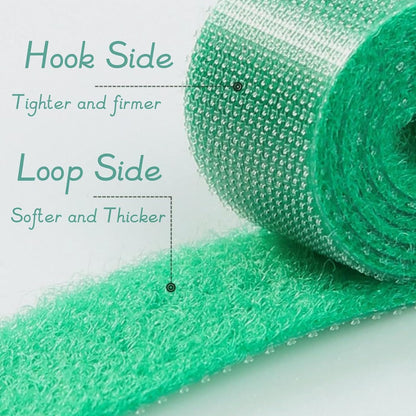 98.4 Feet Garden Tape Plant Ties Green Gardening Plant Tape Strap for Climbing Plants 1/2'' Gardening Tape to Support Plants, Vines, Tomatoes Reusable Gardening Ties Plant Tape (98.4feet)
