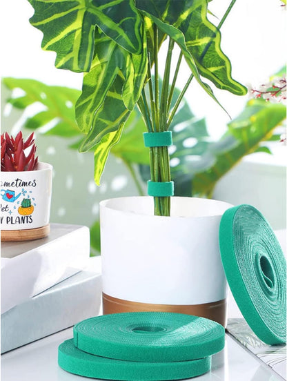 98.4 Feet Garden Tape Plant Ties Green Gardening Plant Tape Strap for Climbing Plants 1/2'' Gardening Tape to Support Plants, Vines, Tomatoes Reusable Gardening Ties Plant Tape (98.4feet)