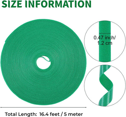 98.4 Feet Garden Tape Plant Ties Green Gardening Plant Tape Strap for Climbing Plants 1/2'' Gardening Tape to Support Plants, Vines, Tomatoes Reusable Gardening Ties Plant Tape (98.4feet)