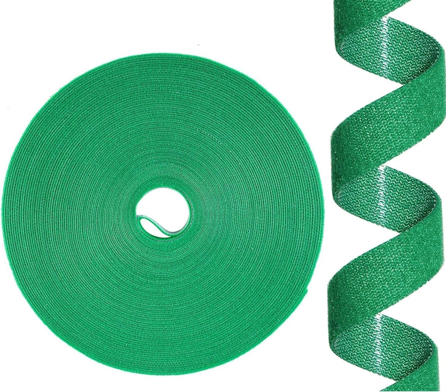 98.4 Feet Garden Tape Plant Ties Green Gardening Plant Tape Strap for Climbing Plants 1/2'' Gardening Tape to Support Plants, Vines, Tomatoes Reusable Gardening Ties Plant Tape (98.4feet)